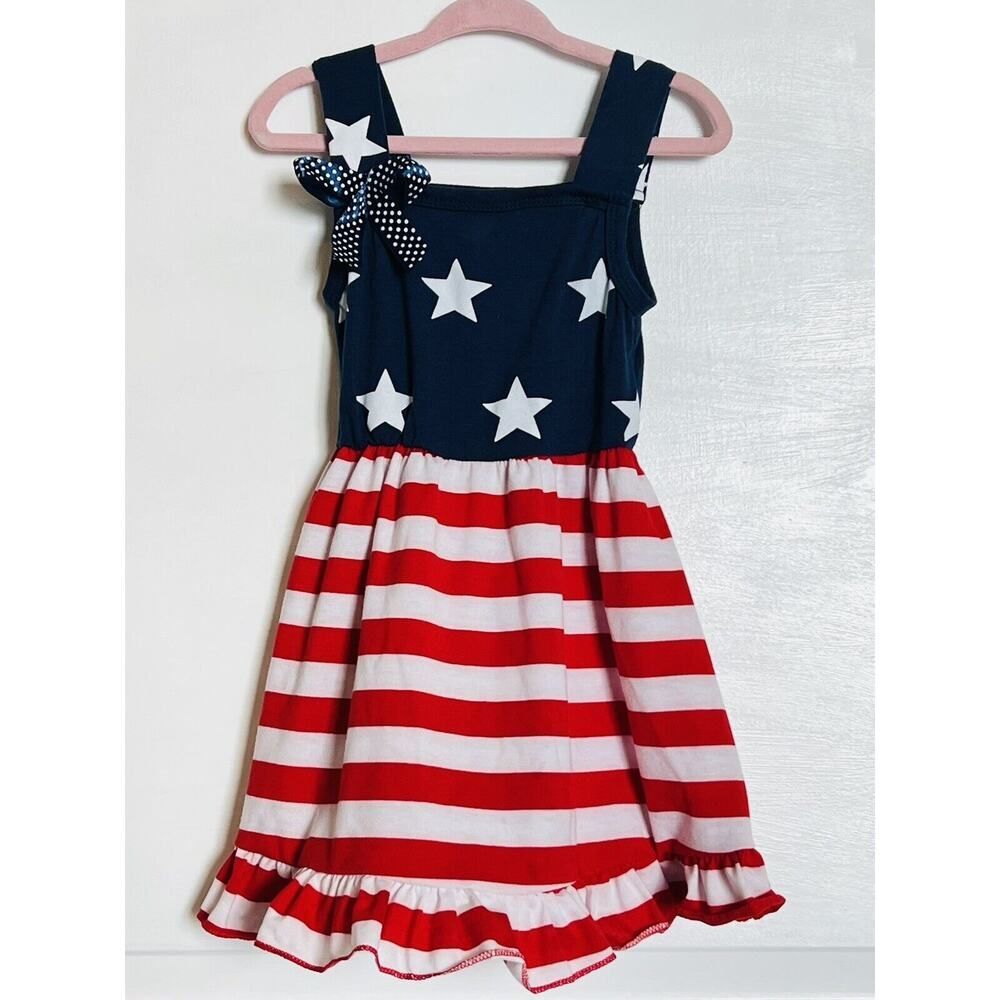 Los Angeles Boutique Baby Girl American Flag Sundress Dress 4th of July NEW 6-9m